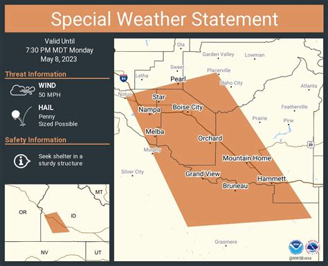 NWS Boise on Twitter: "A special weather statement has been issued for ...