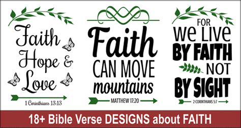 Bible Verses about Faith: Free SVG Files and Cricut Designs – DIY Projects, Patterns, Monograms ...