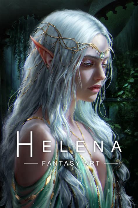 Helena Cnockaert Elfs Elves Fantasy Art Elf Ears Digital Art Elven Pointed Ears Looking Below ...