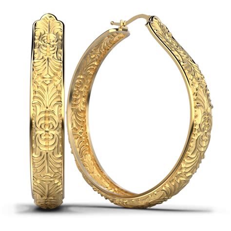 Extra Large Gold Hoop Earrings - Oltremare Gioielli