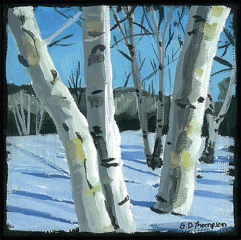 Winter Birch Painting by Gisele D Thompson - Fine Art America