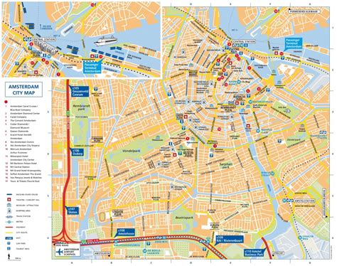 Amsterdam Maps - Top Tourist Attractions - Free, Printable City - Printable Tourist Map Of ...