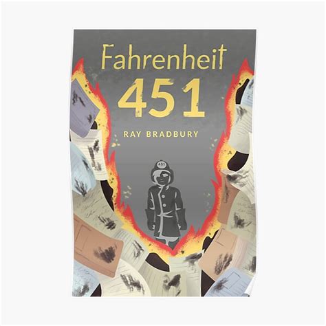 "Fahrenheit 451 book cover" Poster for Sale by ClausGreen | Redbubble