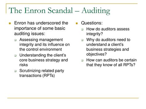 PPT - The Enron Scandal – Timeline PowerPoint Presentation - ID:323453