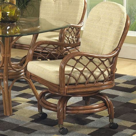 Grand Isle 5 PC Dining Set with Swivel Rocker Caster Chairs