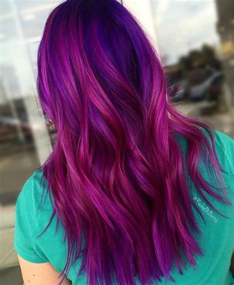 Beautiful vivid violet hair created by @rachelnbettis violethair magentahair vividhaircolor ...