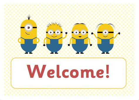 Early Learning Resources Editable Welcome Poster (Minions)