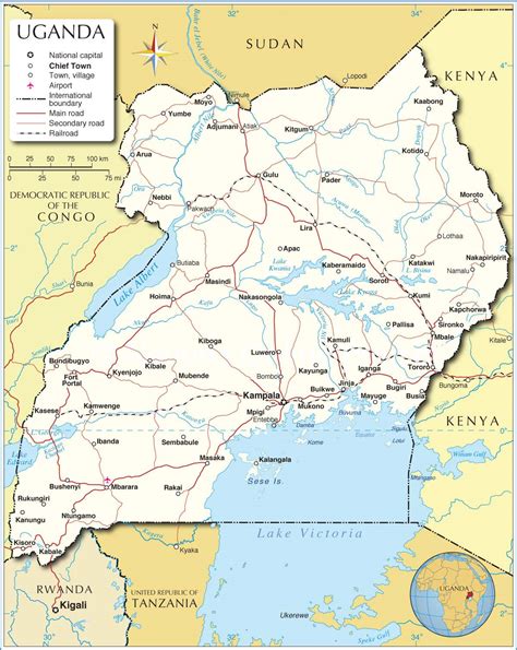 Uganda Maps Maps Of Uganda Printable Map Of Uganda Printable Maps ...