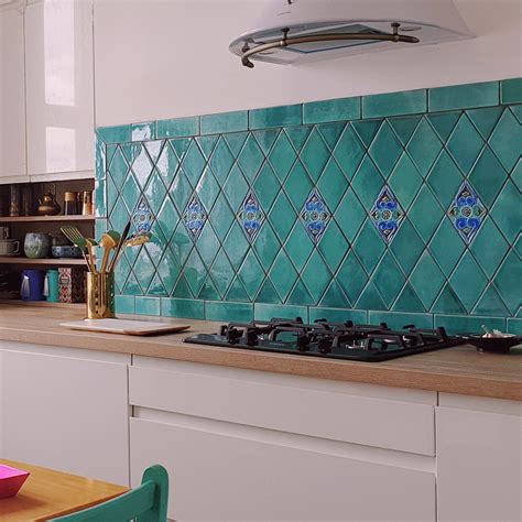 Handmade tiles diamond Kitchen backsplash #3 - gvega