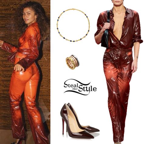 Zendaya: Brown Gown and Pumps | Steal Her Style