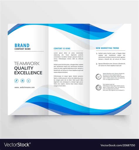 Blue Wavy Business Trifold Brochure Template inside Brochure Templates Ai Free Download – Ideas ...