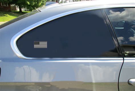 American Flag Black White Sticker - U.S. Custom Stickers