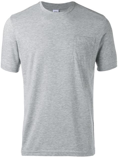 Aspesi Plain T-shirt in Gray for Men | Lyst