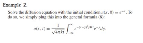 Solved Example 2. Solve the diffusion equation with the | Chegg.com