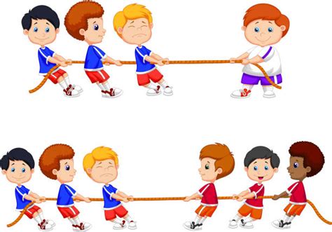 Best Pulling Rope Game Illustrations, Royalty-Free Vector Graphics ...