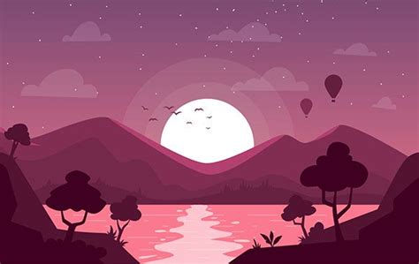 Vector Landscape Design Set on Behance | Art wallpaper, Landscape illustration, Landscape design ...