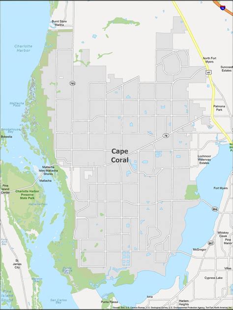 Cape Coral Florida Map - GIS Geography