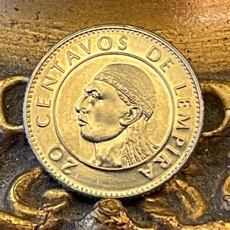 Chief Lempira 20 Centavos Honduras Authentic Coin Money for Jewelry an – elemintalshop