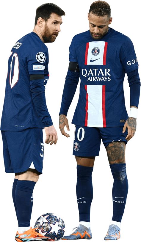 Lionel Messi & Neymar Paris Saint-Germain football render - FootyRenders