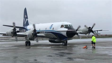 Hurricane hunter aircraft on display at Quonset