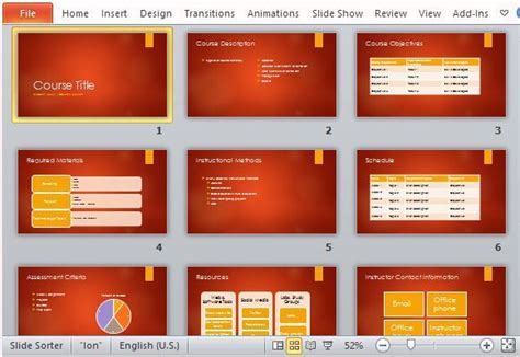 Academic Course Template for PowerPoint | Powerpoint, Powerpoint ...