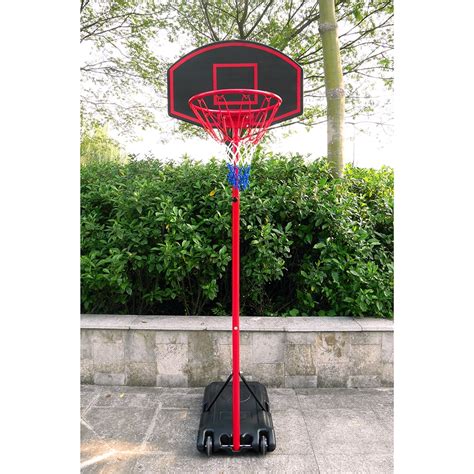 Zimtown Basketball Goal 5.2ft - 7.2ft Height Adjustable, Movable / Portable Basketball Hoop ...