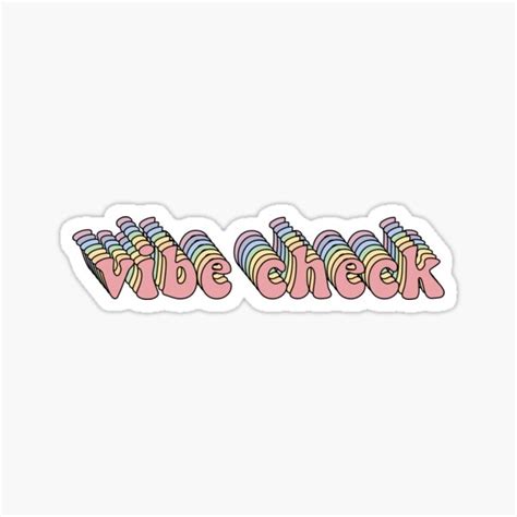 "vibe check" Sticker for Sale by saracreates | Redbubble