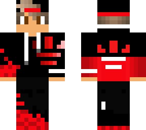 Red and black hoodie | Minecraft Skin