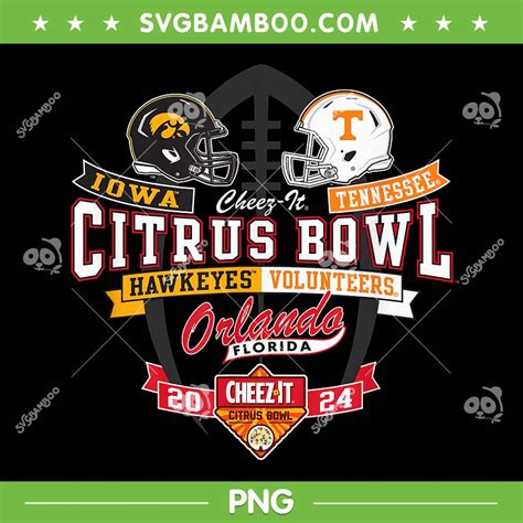 Iowa Hawkeyes vs Tennessee Volunteers Citrus Bowl 2024 PNG