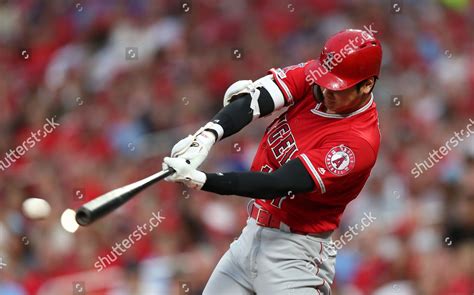 Los Angeles Angels Shohei Ohtani Swings Editorial Stock Photo - Stock ...