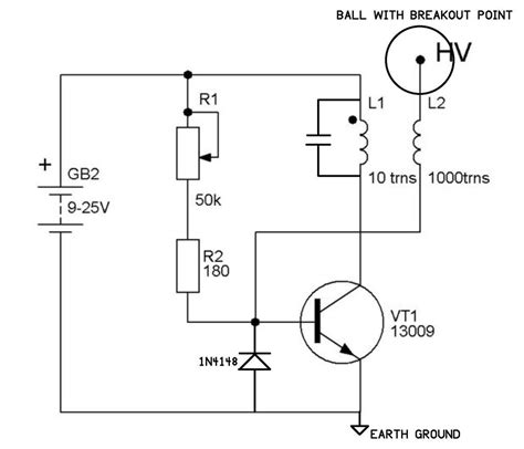 Tesla Coil Circuit Schematic