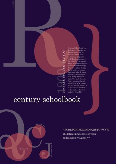 Century Schoolbook Poster | Graphic design cards, Typography design, Typography poster design