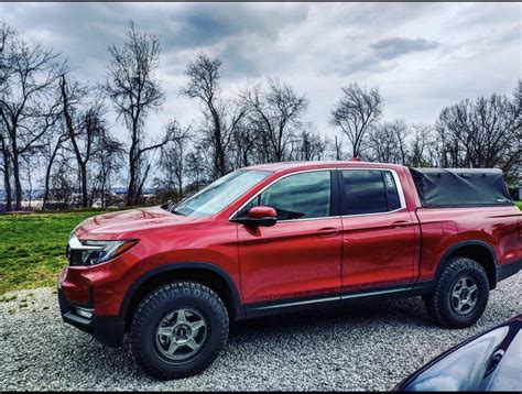 2021 Ridgeline with a 3.5” Front & 3” rear lift kit! Gives it a whole ...