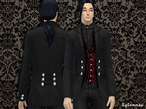 Vampire Lord_Victorian vest03_sims4 | Sims, Sims 4 clothing, Sims 4