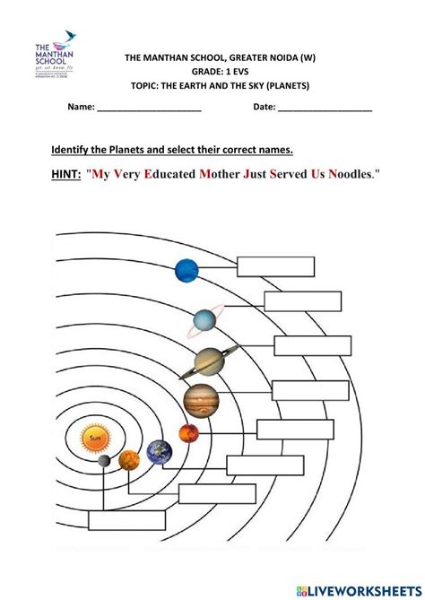 Planets online exercise for | Live Worksheets