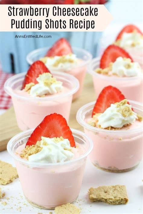 Strawberry Cheesecake Pudding Shots Recipe