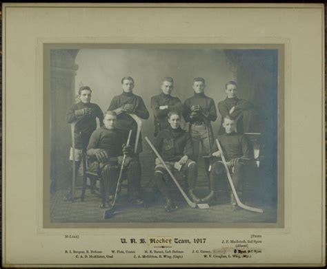 University of New Brunswick Hockey Team photo 1917 | HockeyGods