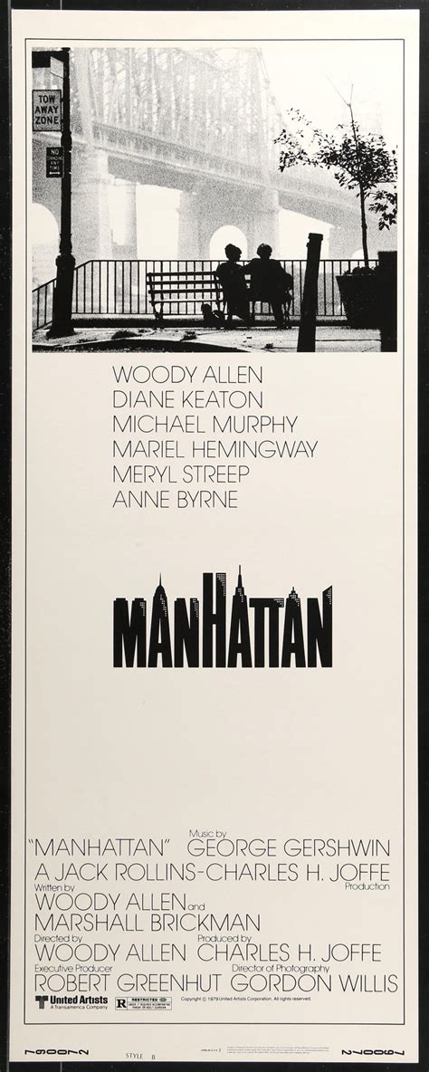 Manhattan Movie Poster | Insert (14x36) Original Vintage Movie Poster | 6247