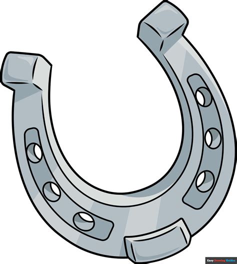 How to Draw a Horseshoe - Really Easy Drawing Tutorial