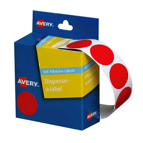 Buy Avery 24mm Dot Labels Red, Box of 500 Black Cat Printing | Black Cat Printing & Stationery