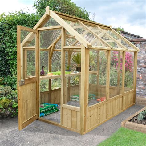 Forest Garden Vale Wooden 8X6 Toughened Glass Greenhouse | Departments | TradePoint