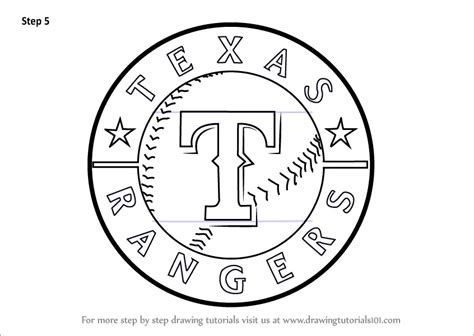 How to Draw Texas Rangers Logo (MLB) Step by Step | DrawingTutorials101.com