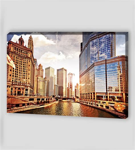 Chicago Skyline Canvas Art Canvas Wall Art Chicago Skyline | Etsy