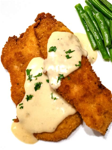 Chicken Schnitzel with Mustard Cream Sauce - Pudge Factor