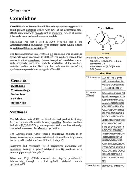 Conolidine | PDF | Physical Sciences | Biochemistry