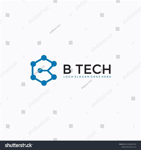 B Tech Letter Logo Vector Image Stock Vector (Royalty Free) 2206051921 ...