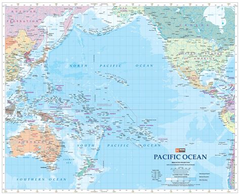 Pacific Ocean Hema, Buy Map of Pacific Ocean - Mapworld
