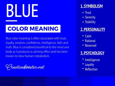 Blue Color Meaning: Blue Symbolizes Trust and Loyal – CreativeBooster