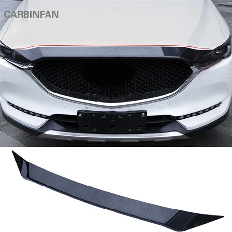 For Mazda CX 5 CX 5 CX 5 2017 2018 ABS Chrome carbon fiber Front Grille Hood Engine Cover Trim ...