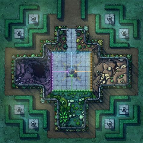 The Collection Battle Map - Launch | Afternoon Maps on Patreon | Dungeon maps, Fantasy map, Map
